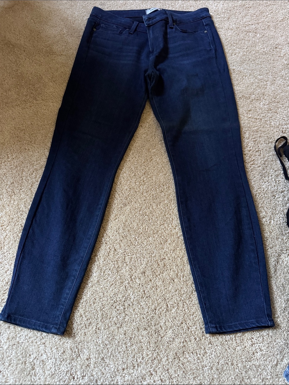 PAIGE Indigo Ankle Crop Slim Jeans